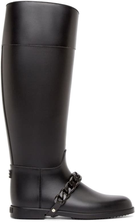 givenchy black chain eva rain boots|givenchy golden boots.